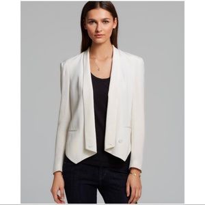 Rebecca Minkoff White Tuxedo Silk Becky Blazer